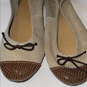 Italian made Tan brown ballerinas
